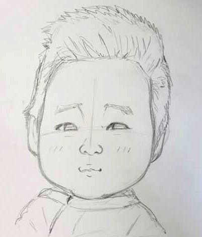 最新発見 赤ちゃん 似顔絵イラスト メモリアル 記念品