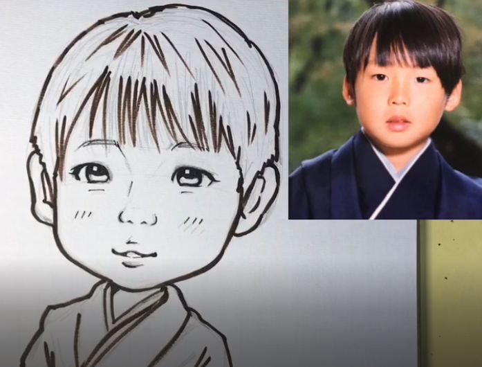 子供 男の子の似顔絵の書き方 ペン入れ 似顔絵 イラスト描き方講座