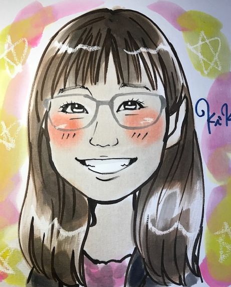 似顔絵の書き方のコツ 水彩絵の具