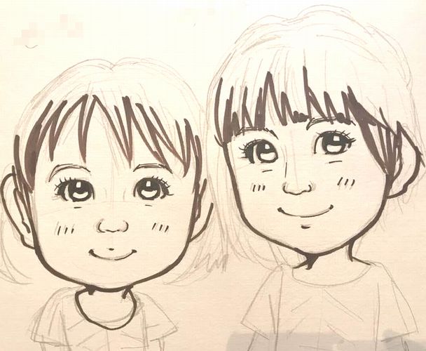女の子のイラスト 簡単な書き方 アナログ 似顔絵 イラスト描き方講座